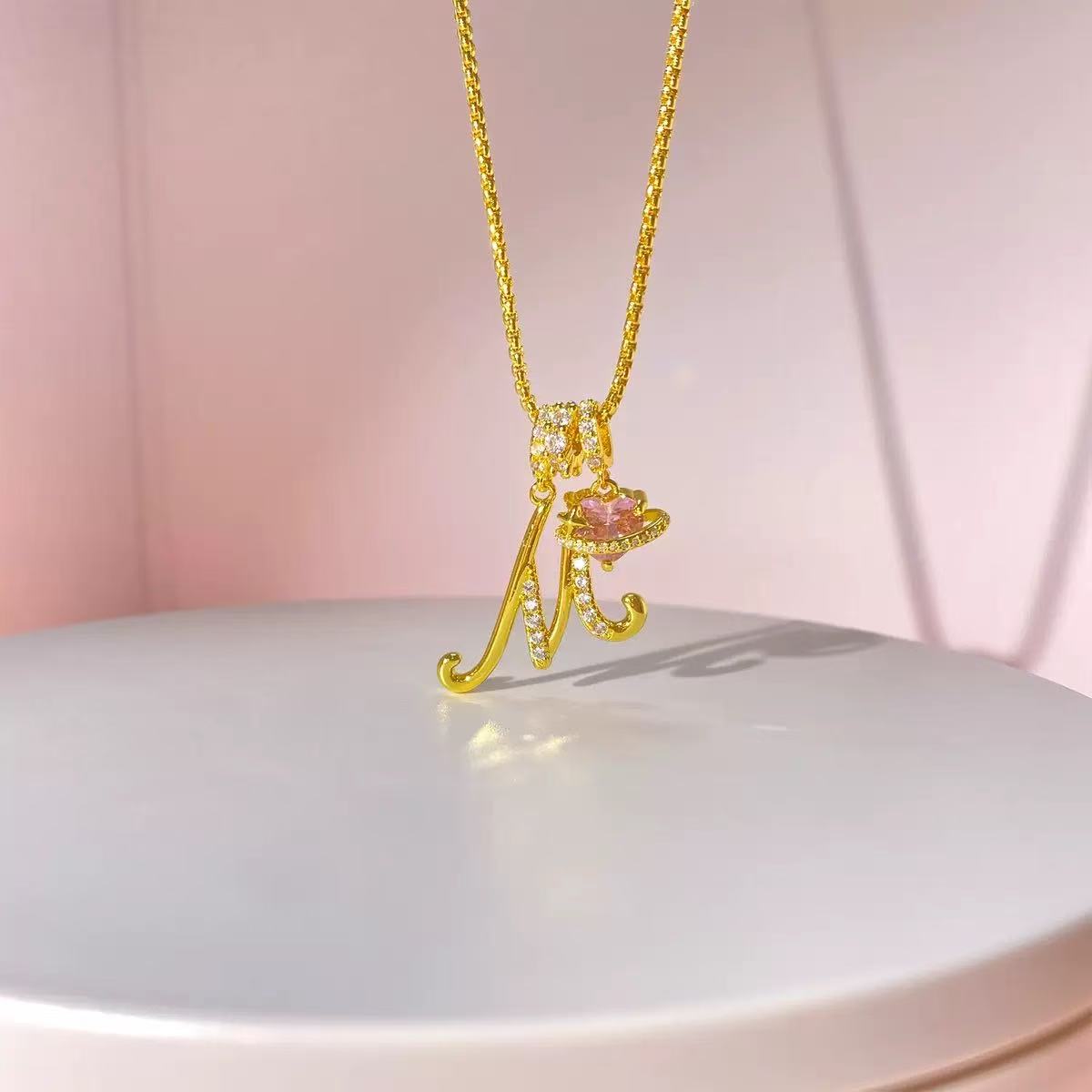 Gold Letter Necklace A to Z