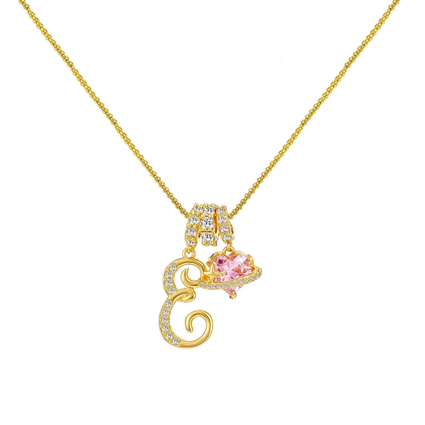 Gold Letter Necklace A to Z