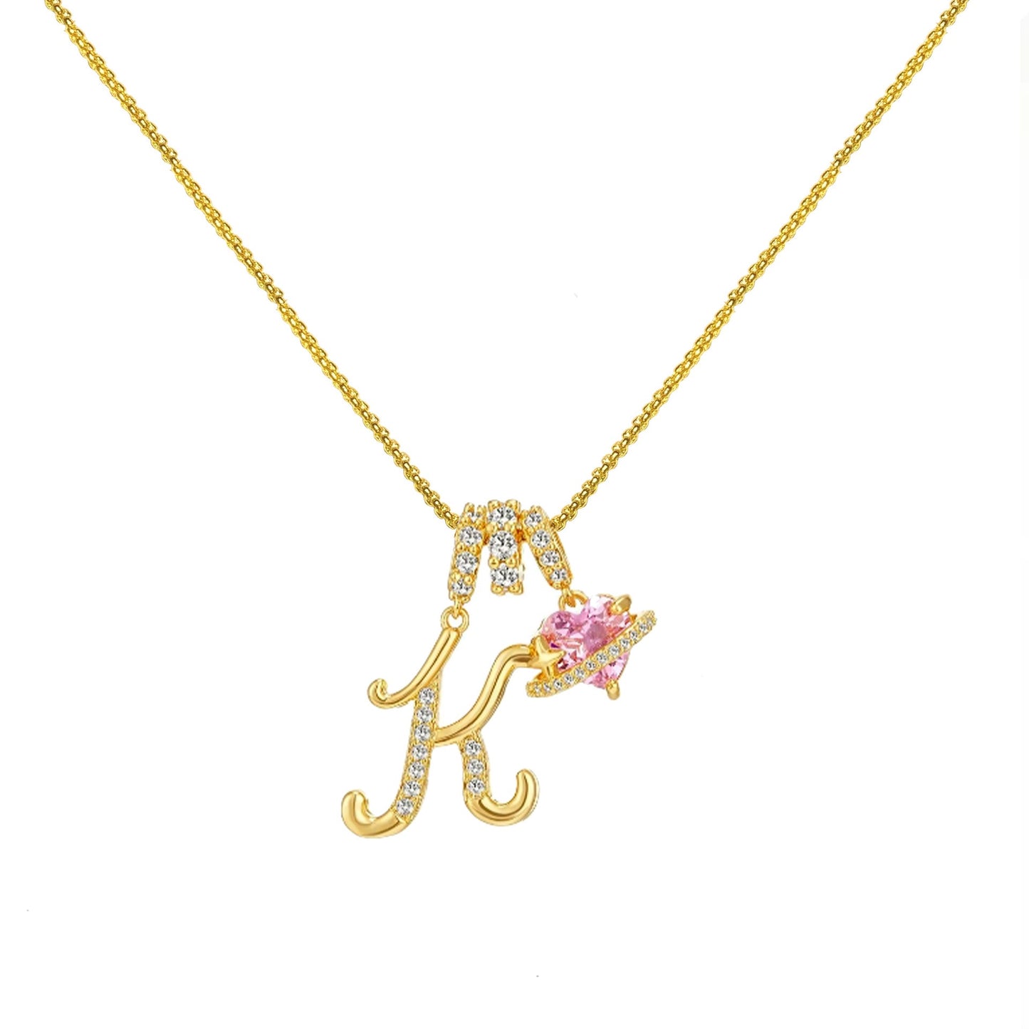 Gold Letter Necklace A to Z