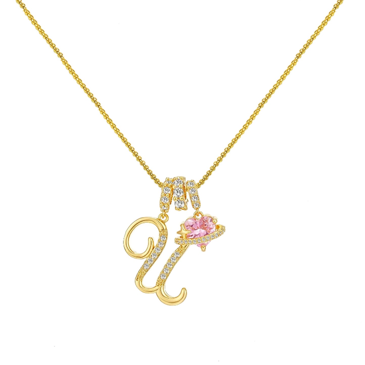 Gold Letter Necklace A to Z