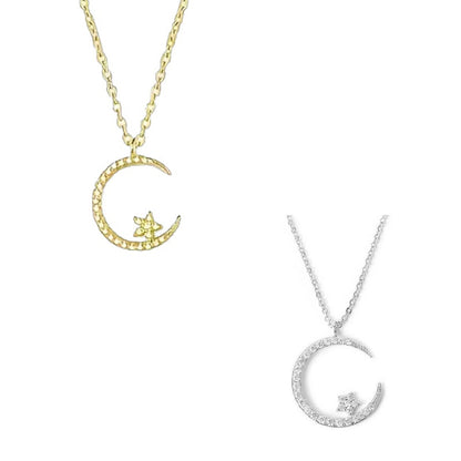 Star & Moon Necklace Set