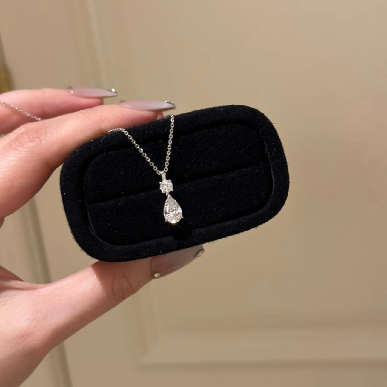 Drop Diamond Earrings displayed in CotaJewelry gift box highlighting craftsmanship

