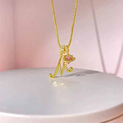 Gold Letter Necklace A to Z