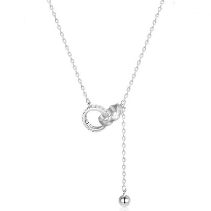 Interlocking Circle Tassel Necklace