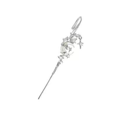 MYTH OF THE MOON 18K Platinum /24K Gold Ear Hook Needle Piercing Earring™