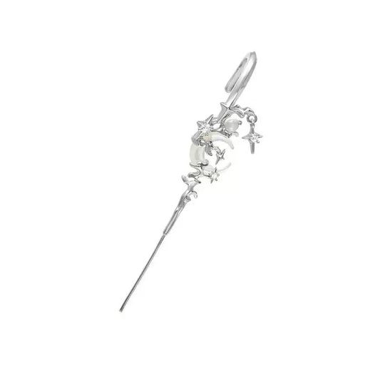 MYTH OF THE MOON 18K Platinum /24K Gold Ear Hook Needle Piercing Earring™