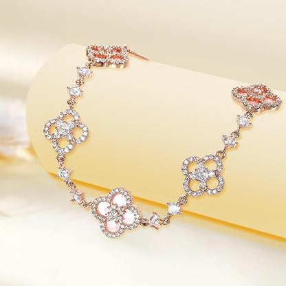 Close-up photo of Sakura Cleef Bracelet showing delicate floral details
