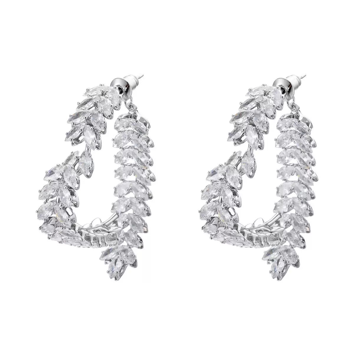 Wheat Cross Heart Earrings