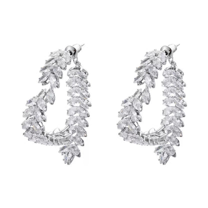Wheat Cross Heart Earrings