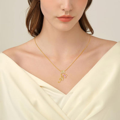 Gold Letter Necklace A to Z
