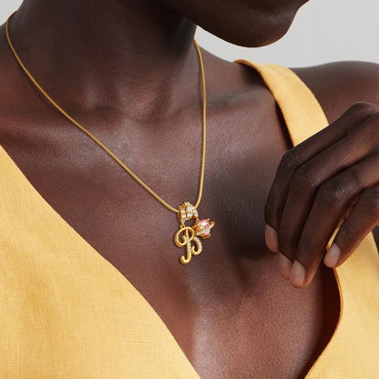 Gold Letter Necklace A to Z