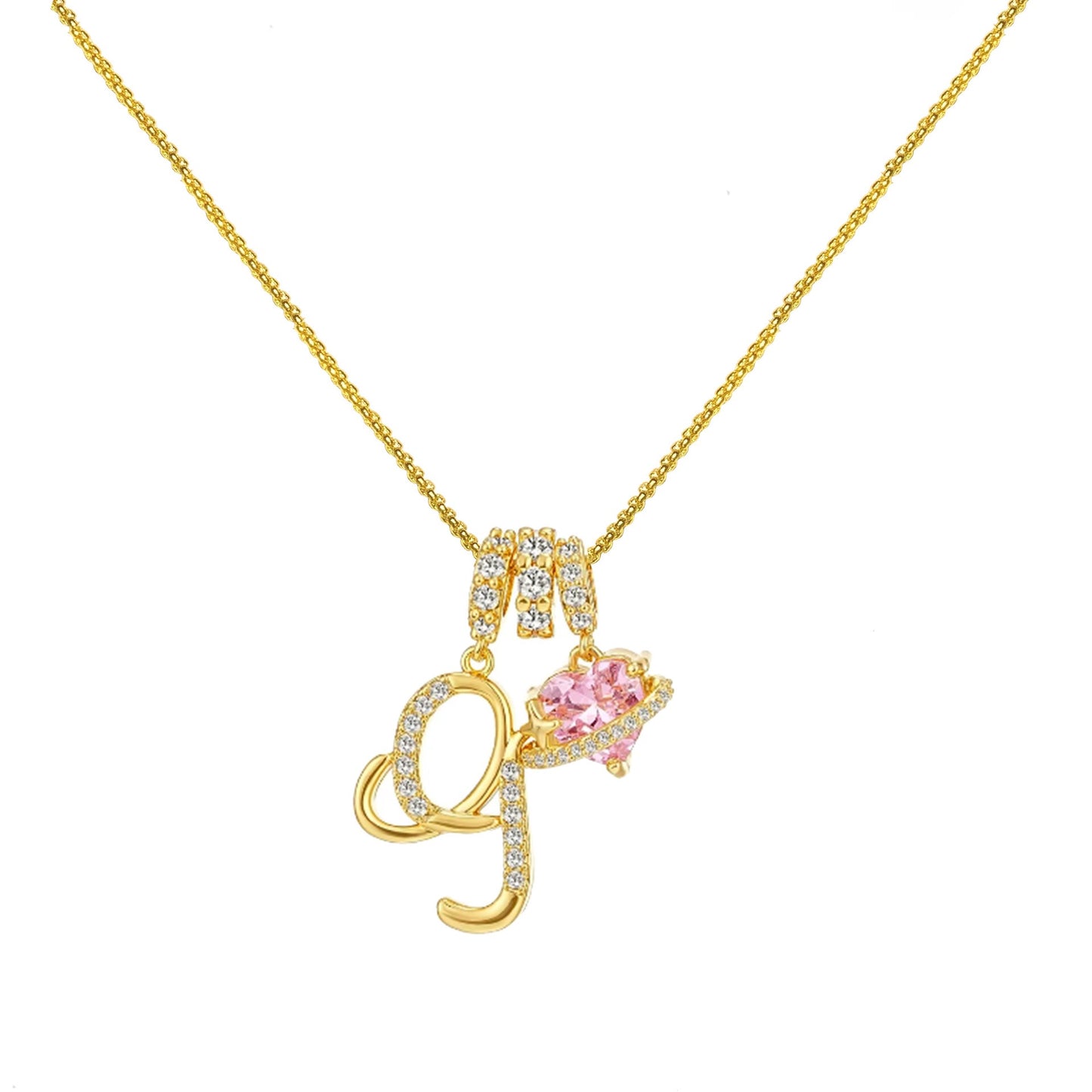 Gold Letter Necklace A to Z