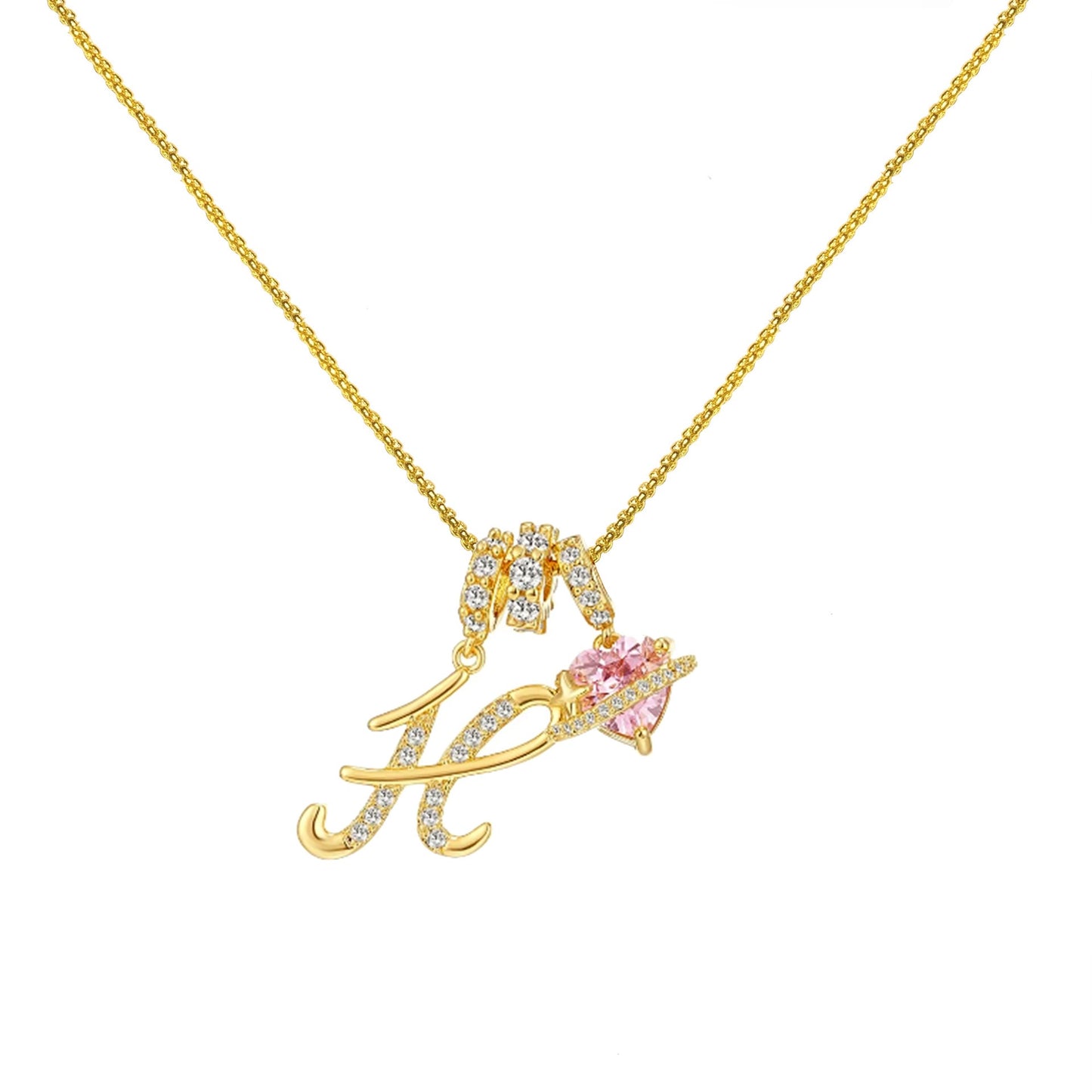 Gold Letter Necklace A to Z