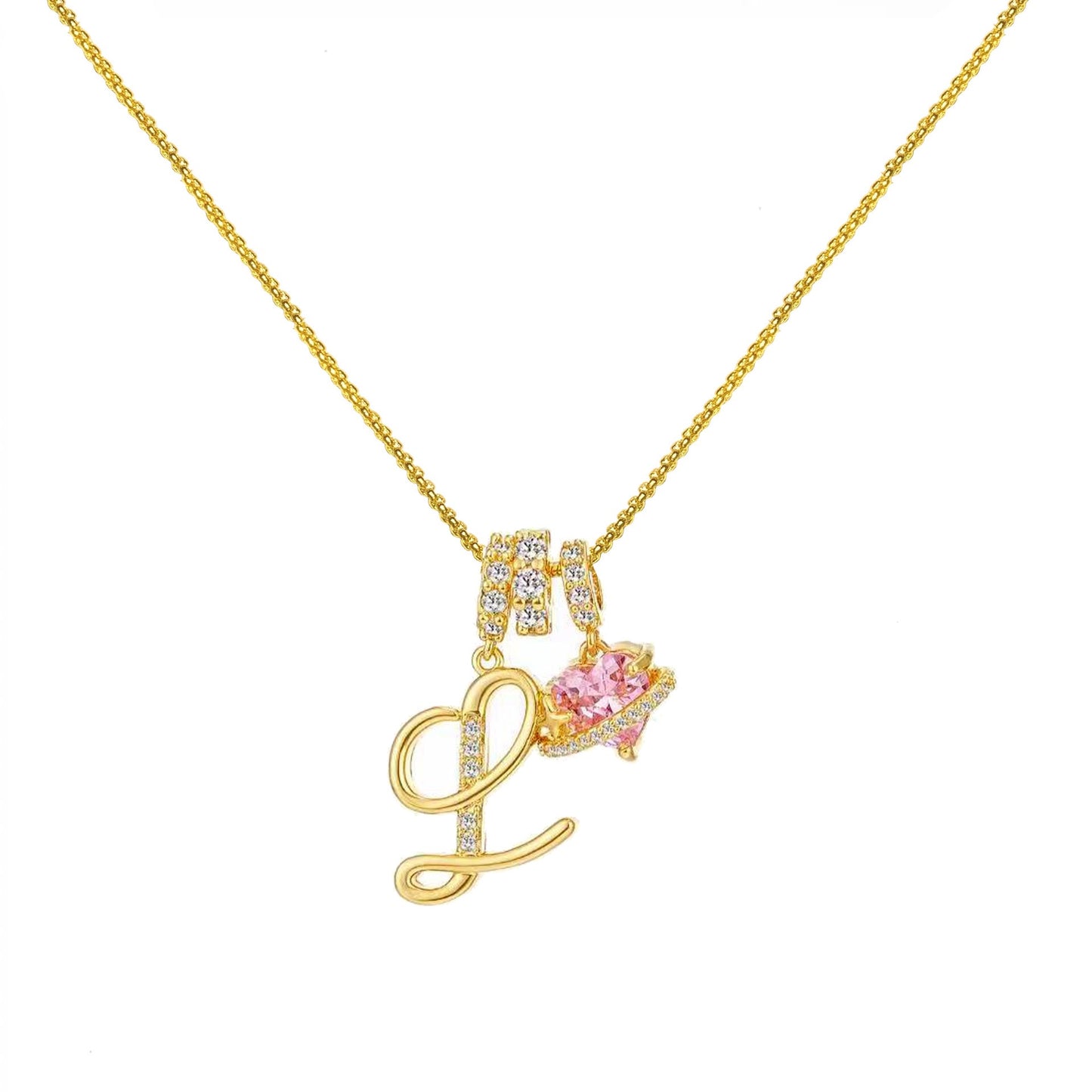 Gold Letter Necklace A to Z