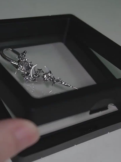 MYTH OF THE MOON 18K Platinum /24K Gold Ear Hook Needle Piercing Earring™