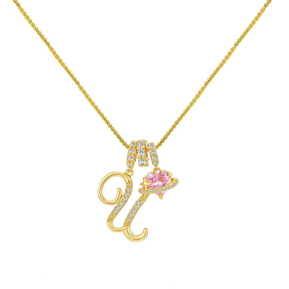 Gold Letter Necklace A to Z