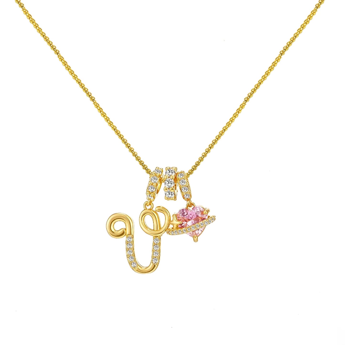 Gold Letter Necklace A to Z