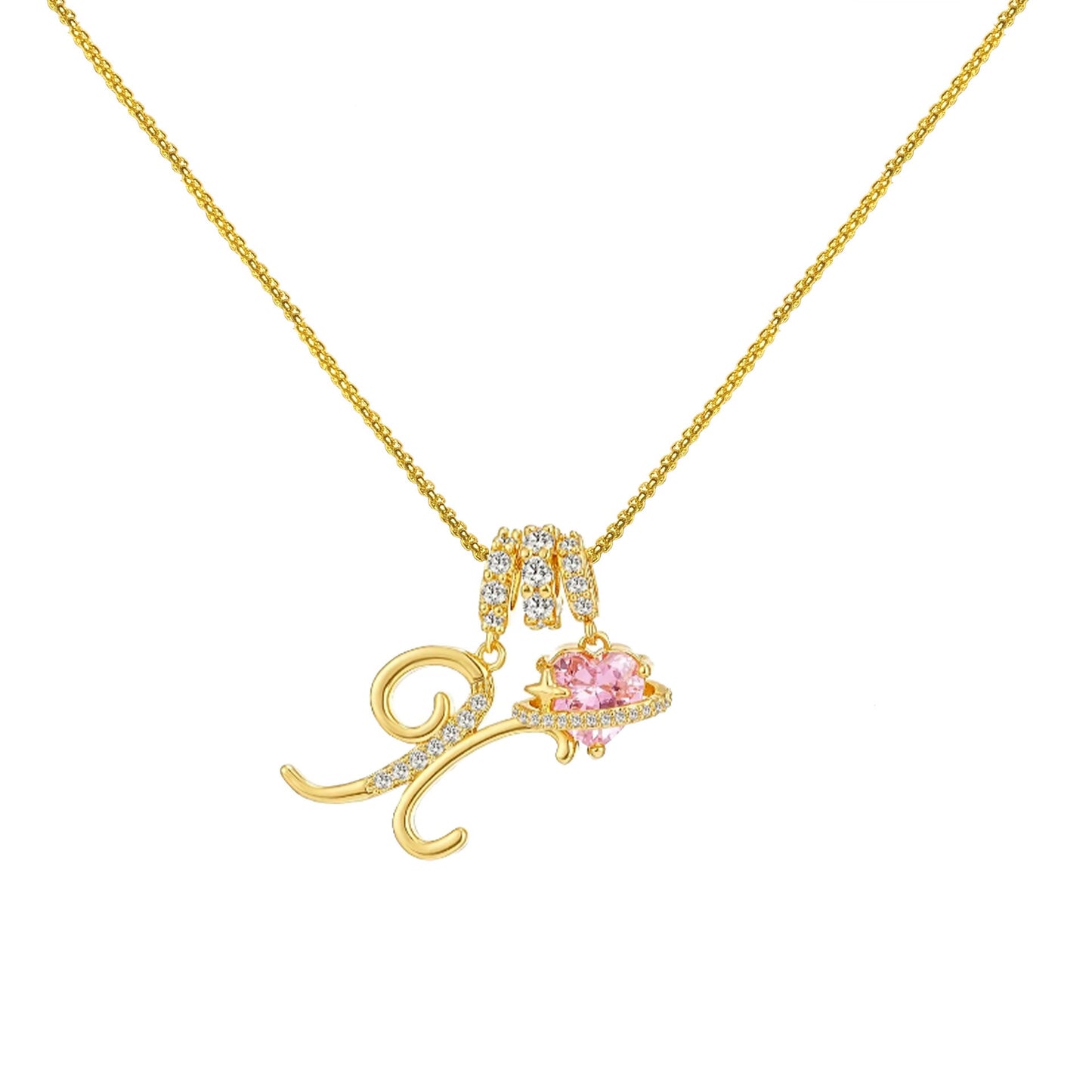 Gold Letter Necklace A to Z