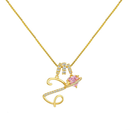 Gold Letter Necklace A to Z